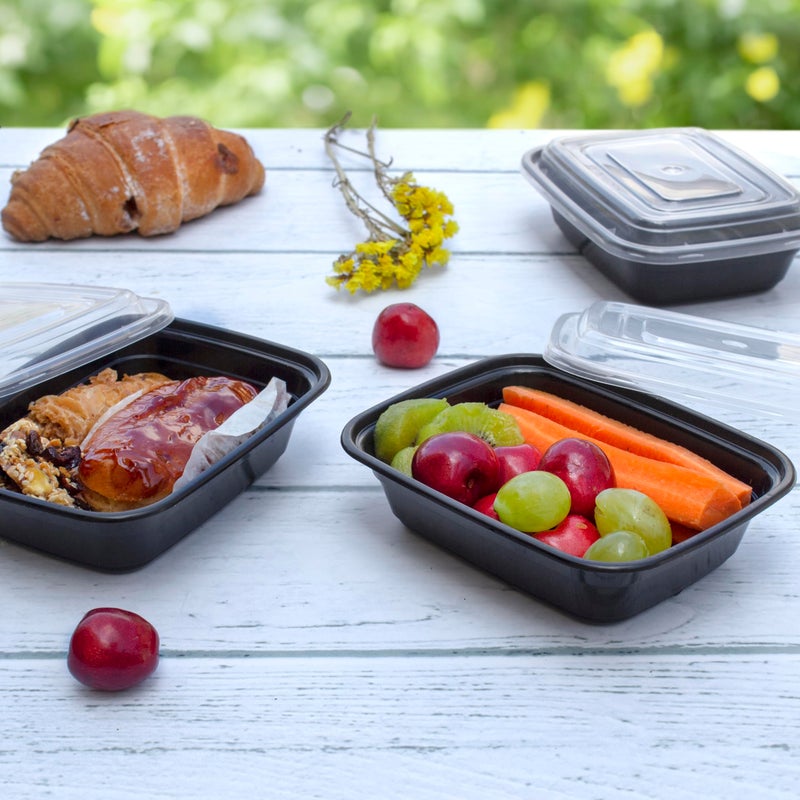 GUSTO [12 oz - 50 Count 1-Compartment Meal Prep Containers with Lids â€“ Reusable, Microwaveable, Dishwasher & Freezer Safe, BPA-Free Food Storage Boxes for Portion Control (Formerly Comfy Package) - Image 3